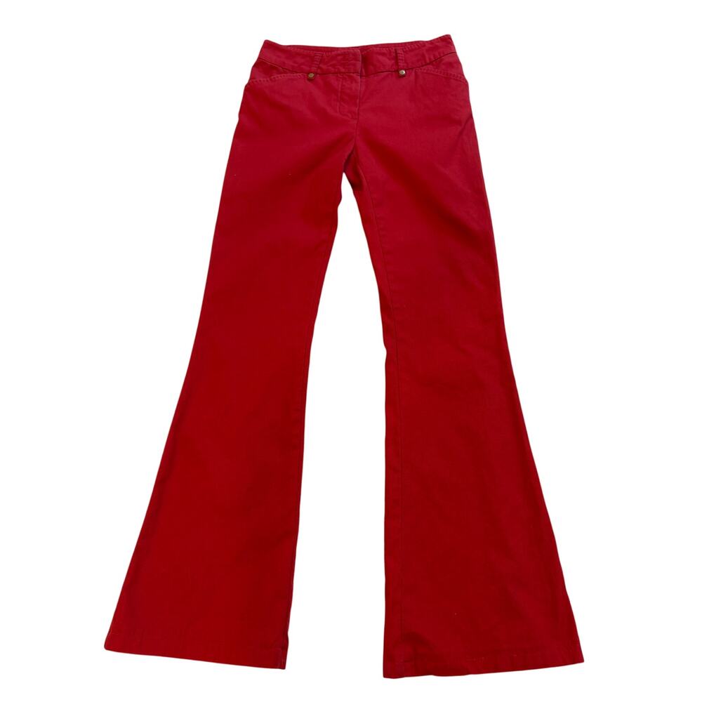 Roberta Scarpa Vintage Low Rise Red w Gold Stud Pants Size 0